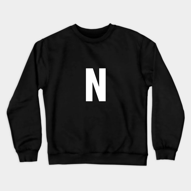 LETTER N Crewneck Sweatshirt by giovanniiiii